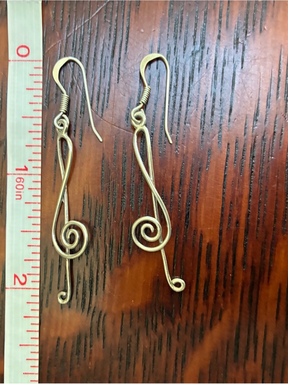Sterling Silver Treble Clef Wire Drop Earrings - Elegant Musical Lightweight